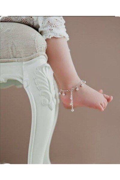 Shiklik لون فضي مع جرس وسلسلة بيبي هال سجاد