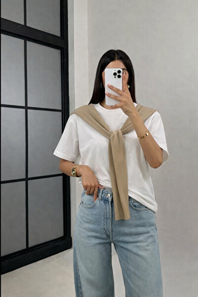 Mzr Collection ŽENSKA Šal kragna DETALJNA OSNOVNA MAJICA