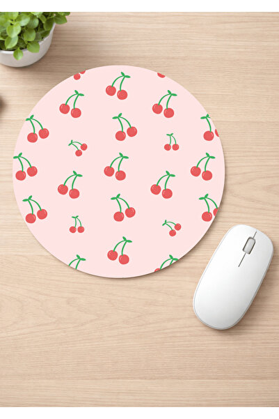 Eylül Design لوحة ماوس مستديرة مضادة للانزلاق من كيريز مطبوع، لوحة ماوس مريحة