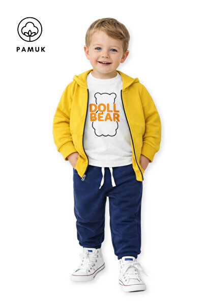 HK HOPKİDS Set de 3 pentru băieți Plain basic de tranziție set