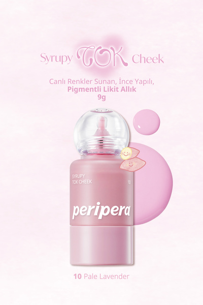 PERIPERA İnce Yapılı, Ciltle Bütünleşen, Pigmentli Likit Allık Syrupy Tok Che...