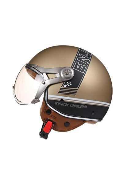 GÜMRÜK BEY TT&COCASCOS Model 288 M Beden Yarım Kask, Motosiklet Kaskı, DOT-EC...