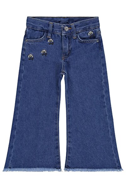 Civil Girls Floral Embroidered Pants for 2-5 Years Old - Blue 5-6 Years Old