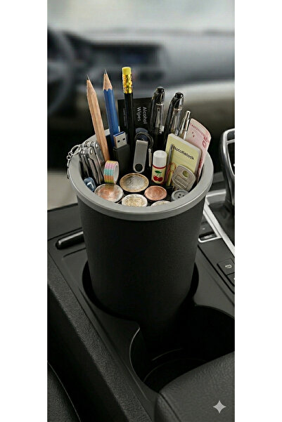 KPON Lüks Araç Bardaklık İçi Organizer – Siyah Kalem, Bozuk Para ve Aksesuar ...