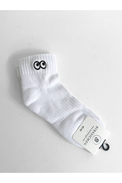 BYBASICMAN Bela oka Vezena polovine čarapa