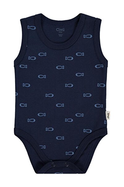 Civil Baby Balık Empirme 0-3 ani Badi cu capse - Albastru închis 12-18 luni