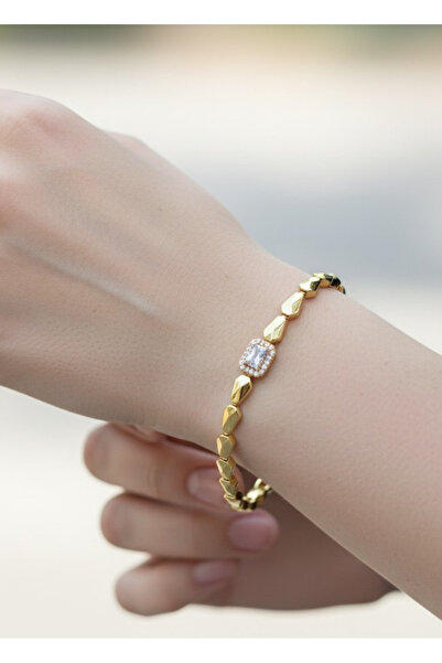 BİJU YILMAZ سوار Xuping Gold مرصّع بالأحجار Asalet Square - 26xpb32