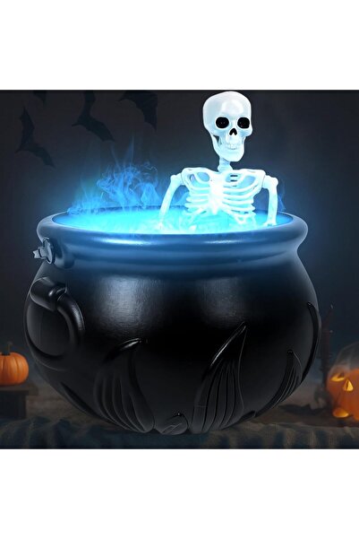 DZAY Halloween Decoration Outdoor Witch Cauldron with Fog Machine