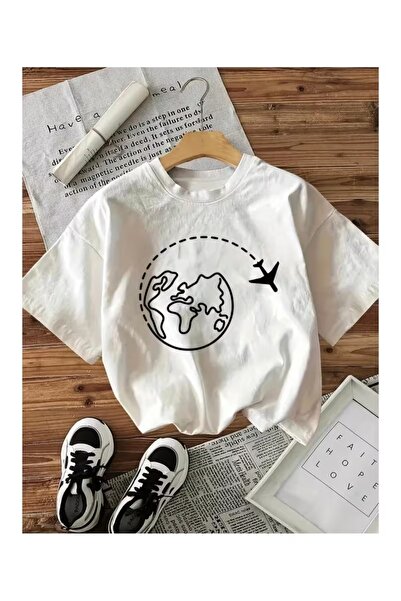 AEMİ Μπλουζάκι Unisex World Tour με τύπωμα oversized με λαιμόκοψη ποδηλάτου