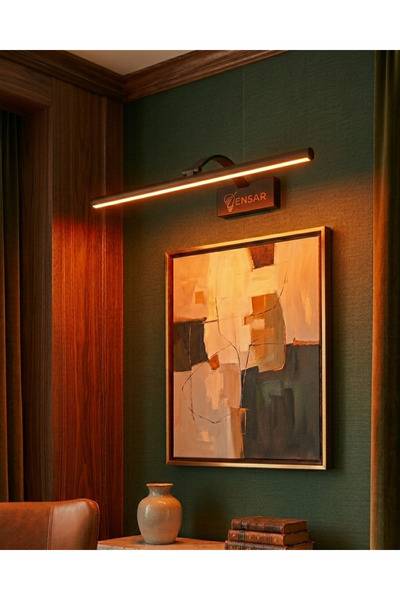 DNC LIGHTING 50 CM SİYAH KASA AMBER IŞIK ELEKTRİK BAĞLANTISI TABLO DUVAR DEKO...