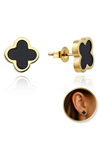 OEM Cercei eleganți din oțel inoxidabil placat cu aur de 14k