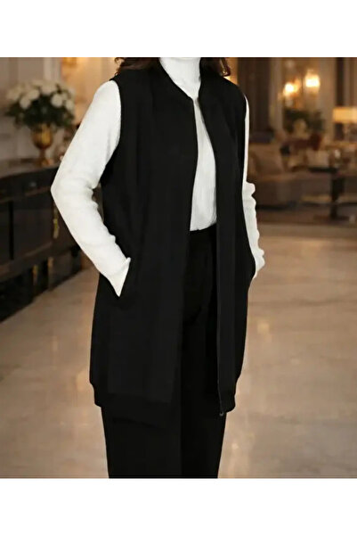 FEVİLLE Women's Black Hijab Vest