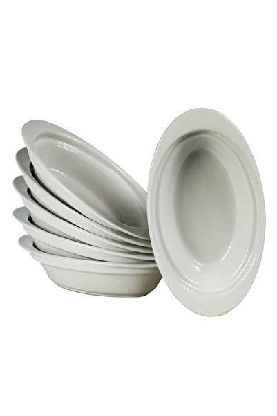 Cesiro Set of 6 Heat Resistant Dishes 18x12x5 cm, White