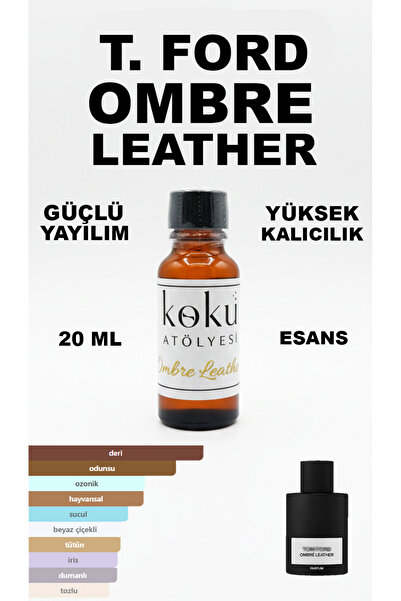 KokuAtölyesi T. Ford Ombre Leather 20 ml Esans | Deri & Amberli Unisex Niş Pa...