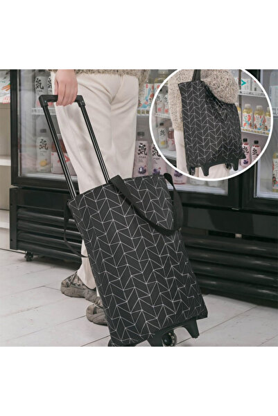 Sumkyle حقيبة تسوق صغيرة بعجلات، قابلة للطي، محمولة، ومقاومة للماء، مناسبة لل...