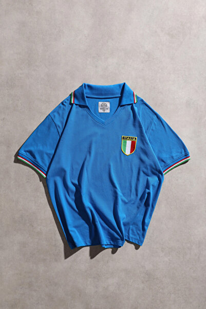 Superfly Retro Italy 1982 World Cup Championship Blue Football Jersey