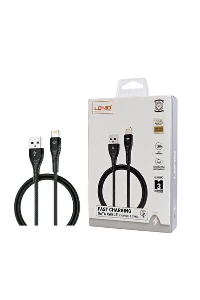 LDNIO كابل الشحن السريع ونقل البيانات LS513K لأجهزة iPhone - طول 3 أمتار - من...