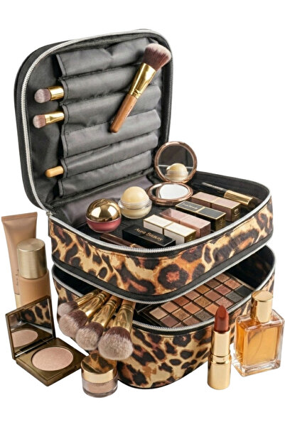 NS reliable مزدوج الطبقات Captain Seyahat Makeup حقيبة سي - منظم مستحضرات الت...