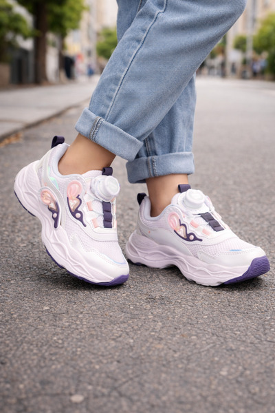 minibonito أحذية رياضية آلية للفتيات - تصميم مريح وعصري