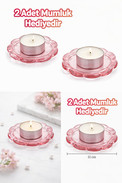 IKEA (IKEA) 2 li paket BLADFAGEL tealight 11 cm çiçek model mum tabağı EVOLON...