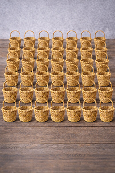 Handmade Minyatür Hasır Sepet 250 Adet