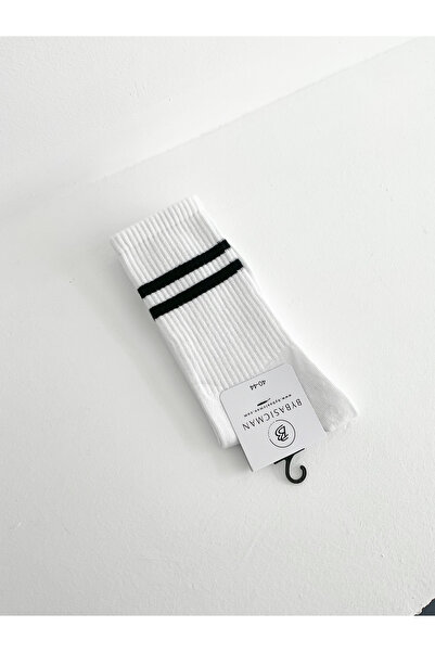 BYBASICMAN Pereche de cu dungi șosete negre