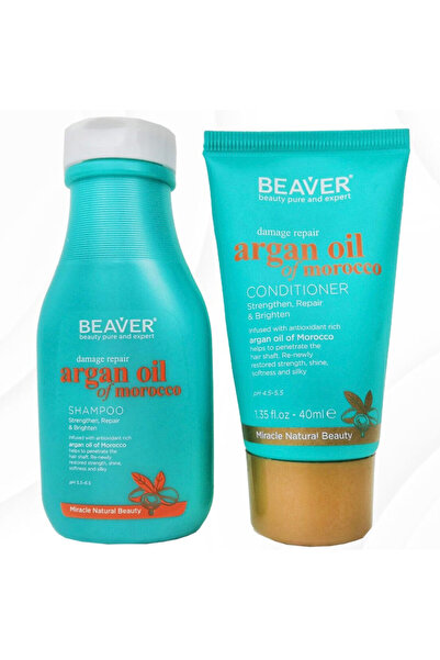 Beaver Set Travel Size Reparator cu Argan si Keratina