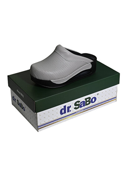DR SABO Orthopedic Leather Gray Sabo Slipper Nurse Doctor Hospital Female Hou...
