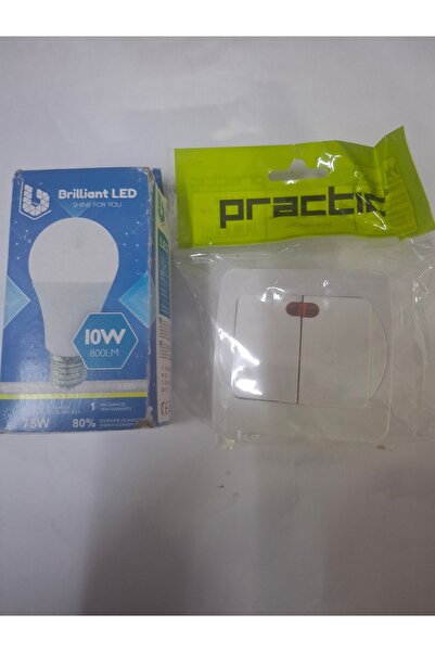 Briliant Led + led bulb with ceramic switch Linen a warm 10w