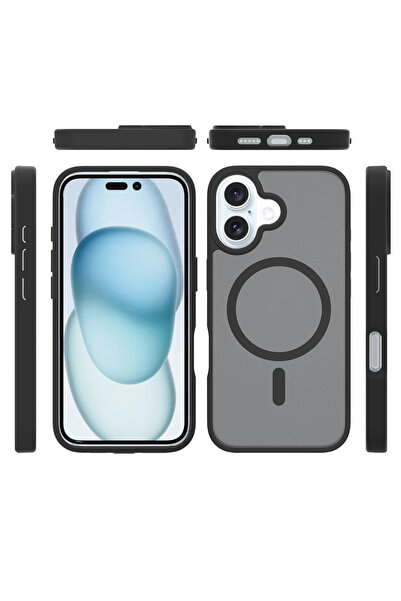 Fuchsia Jota Magneticsafe Cover Compatible with iPhone 16 - Titan Gray