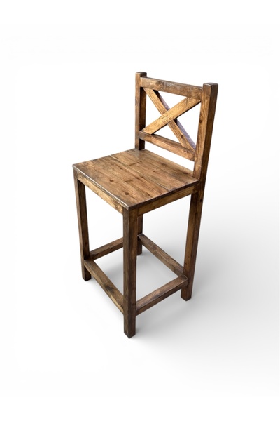 SİLVA WOOD Bar Tabure Ahşap Sandalye Mutfak Bar Sandalyesi