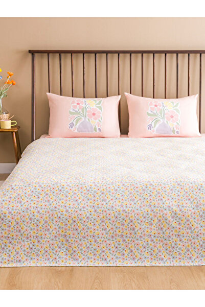 LC Waikiki Rmz Gi̇yi̇m Farkiyla Floral Printed Cotton Double Pique Set