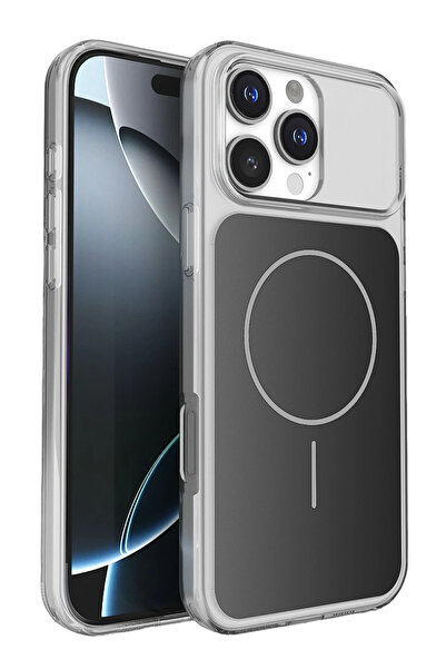 Fuchsia غطاء بروما مغناطيسي سيف متوافق مع آيفون 16 برو ماكس - أسود