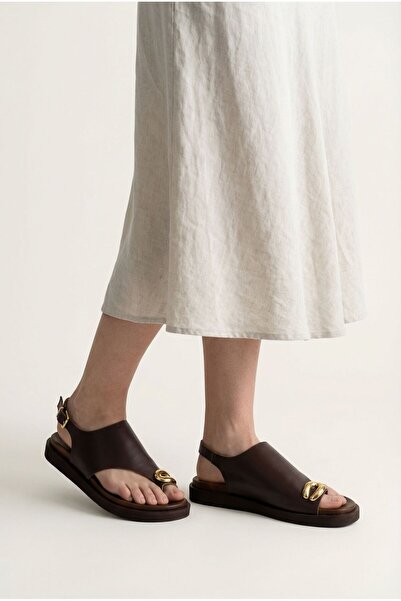 brawerlife Femei Bitter Brown Gold detaliu la cataramă ortopedic Femei sandal...