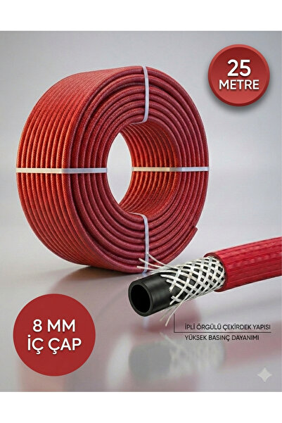 Compressor Air Hose 8 mm Hose Red- 25 METERS