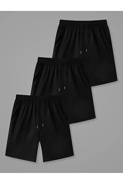 KİMSE GÖRMEDEN Sport Shorts Comfortable Fit Unisex Men's - 3Pcs Set of 3
