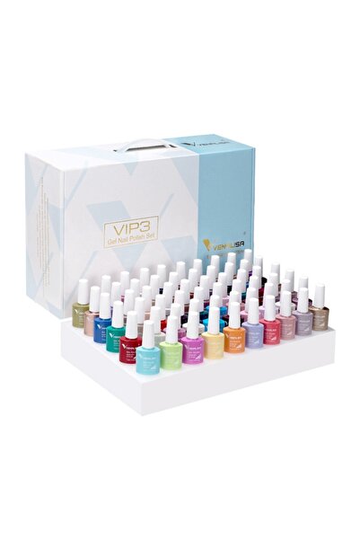 Venalisa Kit oja semipermanenta VIP 3 Venalisa, 60 culori, Primer, Top Coat M...