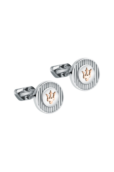 Maserati Maserati buttons, silver stainless steel, Rose Gold, size 15 mm, JM1...