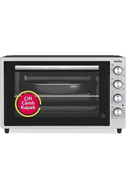 Simfer 7033 İnox Gri 70 LT Turbo Fan Mini/Midi Fırın - Multi Fonksiyon, Yoğur...