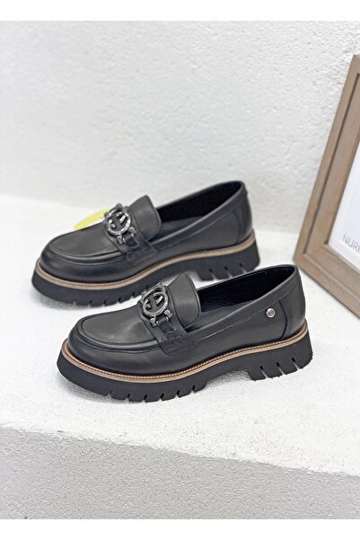 Mammamia D26Ya-3765 Buckle Detail Genuine Leather Leather cm Thick Sole Loa L...