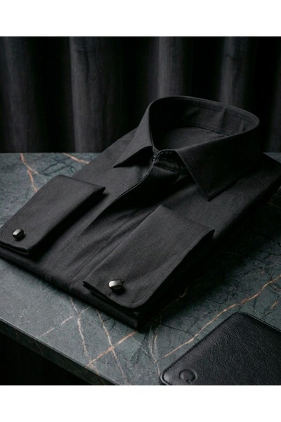 Pakman Kanada Slim Fit-Uzun Kol-Gizli Kanun-Klasik Yaka-Duble Manşet Kol Düğm...