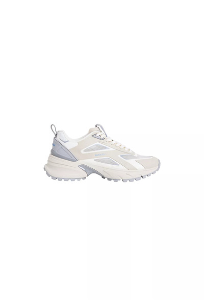 Calvin Klein Women's Comfortable and High-Sole Logo Detailed Beige Sneakers H...