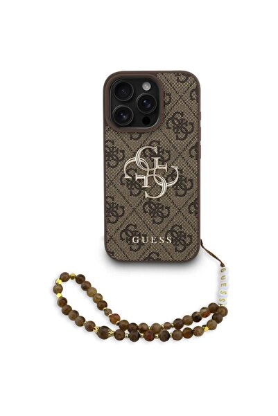Guess Θήκη για iPhone 16 Pro Max με κορδόνι, σκληρή θήκη 4G Classic με λογότυ...