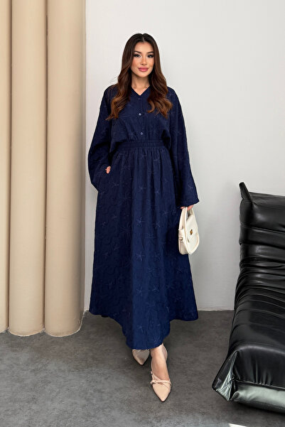 Hatun Atila texturat Costum dublu cu talie elastică și cu buzunare cămăși bro...