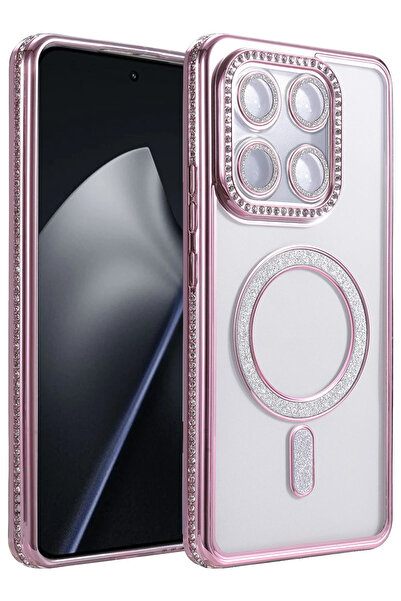 Fuchsia حافظة Joke لمّاع Magneticsafe متوافقة مع هاتف Mi 15T Pro - باللون الوردي