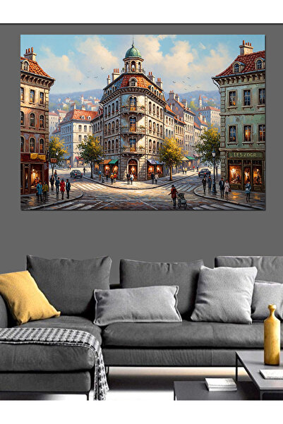 Artmeg European City Square Κλασικός πίνακας ζωγραφικής Διακοσμητικός καμβάς ...