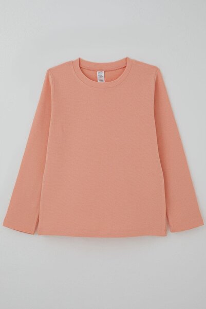 Breeze Girls' Long Sleeve T-Shirt Basic 4-8 Years, Salmon