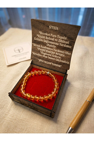 FEYSER Natural Citrine Stone Bracelet, Bijouterie, Energy Enhancer (with Gift...