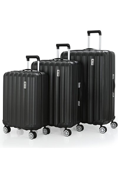MÇS Kırılmaz 3'lü Valiz Seti - TSA Kilit, Darbeye Dayanıklı