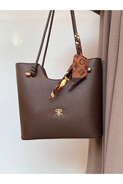 Çanta Trend Polo of Colors Women's Long Shoulder Strap Scarf with Knitted Det...